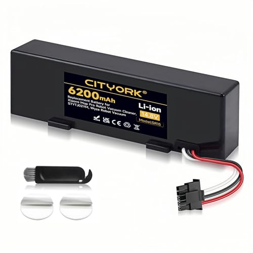 CITYORK Replacement Battery for Wyze Robot WVCR200S Vacuum, for Xiaomi STYTJ02YM, Xiaomi Mop P/Mop Pro/Xiaomi Mop 2S, Haier JX37, Yunmi MVVC01-G Pro, Conga 3290 3390 3490 Vacuum Cleaner, 14.8V
