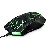 FIRSTBLOOD ONLY GAME. AJ52 Watcher RGB Gaming Mouse, Programmable 7 Buttons, Ergonomic LED Backlit USB Gamer Mice Computer Laptop PC, for Windows Mac OS Linux, Star Black