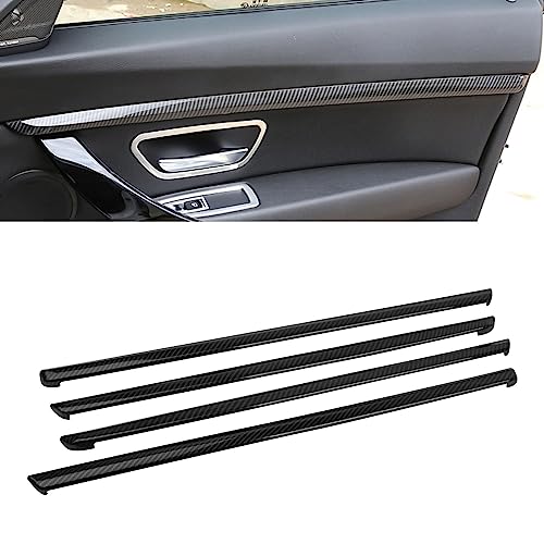 x xotic tech 4pcs Car Interior Door Molding Strip Trim Cover Compatible with BMW 3 Series F30 F31 2012 2013 2014 2015 2016 2017 2018 (Carbon Fiber Pattern)