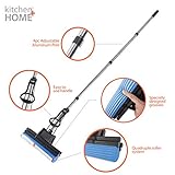 Kitchen + Home PVA Sponge Roller Mop - 11" Quadruple Roller All Purpose Floor Cleaner