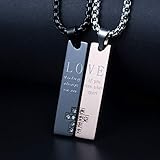 Wolentty Couple His Hers Distance Necklaces for Valentine's Day Gift