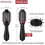 Dual Voltage Hair Dryer Brush for European Travel, 120V - 240V One Step Hair Dryer and Styler Volumizer, Professional Blow Dryer Brush with Negative Ion Anti-frizz for Drying, Straightening, Salon