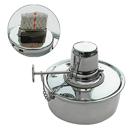 MuskalMed Dental Alcohol Lamp Stainless Steel Alcohol Burner Lamp Dental Lab Equipment Heating Come with Metal Cap 100ml DS-1456