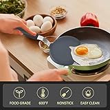 Silicone Spatula Turner Set of 3, Beijiyi 600°F Heat Resistant Cooking Spatulas for Nonstick Cookware, Large Flexible Kitchen Utensils BPA Free Rubber Spatula Set for Egg, Pancake, Fish, Burger