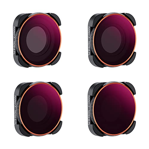 K&F Concept 4-Pack ND/PL Lens Filter ND8/PL ND16/PL ND32/PL ND64/PL Compatible for GoPro Hero12 /Hero11 /Hero10 /Hero 9 Black, ND&CPL 2-in-1 Filter Kit Protector for Go Pro 13/12/11/10/9 Accessories