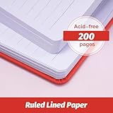 SUIN Hardcover-Journal-Notebooks, 6 Packs A5 Lined Journals Notebook for Writing 200 Pages, 8.2 x 5.5 inch, 6 Colors Classic Ruled Notebooks for Work/Travel/College