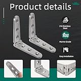 Marine Boat Hinges 316 Stainless Steel, Boat Hinge Marine Grade Hinge Heavy Duty, Strap Hatch Casting Butt Hinge, for Boat Cabinet Furniture Hardware, 6 inch x 1 inch 4 Pack