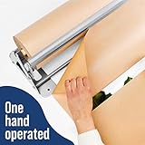 DIY Crew 12 Inch Paper Roll Dispenser and Cutter - Heavy-Duty Wall Mountable, Non Slip Tabletop - Kraft, Freezer, Butcher Paper - Up to 1000ft Rolls