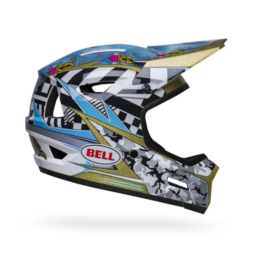 BELL Sanction 2 DLX MIPS Adult Full Face Mountain BMX Downhill Bike Helmet - Caiden 24 Gloss Black/White , Large (57–59 cm)