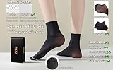 FITU Women's Sheer Socks Nylon Ankle High Tights Hosiery Socks 10 Pairs(5 Beige + 5 Black)