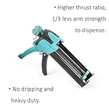 Dual Cartridge Caulking Gun, No Dripping, Heavy Duty & Durable Epoxy Caulk Gun, Applying Double Tube Epoxy Grout (13.5 fl oz / 400 ml, 1:1 Ratio) for Tile & Stone Joint (TK3N)