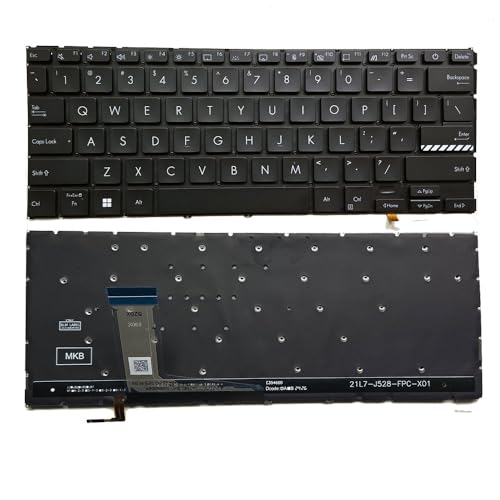 XINDIKBHUB US Backlit Keyboard for ASUS VivoBook 14 X1404 X1404ZA X1404VA Without Frame Black US with Backlit