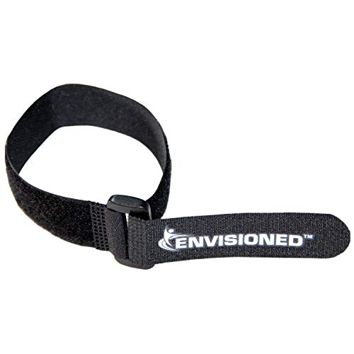 Reusable Cinch Straps Combo Pack - Multipurpose Quality Hook and Loop Securing Straps - 12 Pack 3 of Each Size (3/4"x8", 1"x12", 1"x15", 1"x20") - Plus 2 Free Bonus Reusable Cable Ties