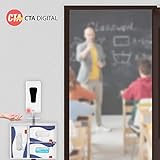 Floor Stand Dispenser - CTA Compact, Height-Adjustable Mobile Floor Stand with Automatic Soap/Hand Sanitizer Dispenser & Secured Acrylic Glove & Mask Dispenser Box & 4 Swivel Casters (SAN-CGS) - Black