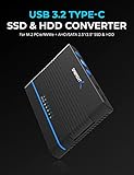 SABRENT USB 3.2 Type C M.2 PCIe NVMe + 2.5/3.5 Inch SSD & HDD Converter [DS-UCMH]