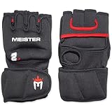 Meister 2 Pound Neoprene Weighted Gloves for Cardio & Heavy Hands (Pair) - 2lb x 2 - Black/Red