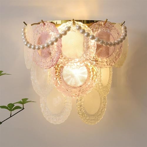 LXCLCYM 3-Tier Wall Sconce Crystal Glass Wall Light Fixtures Modern Bathroom Light Fixtures Crystal Wall Lamp for Living Room Bedroom Hallway Doorway Indoor Lighting