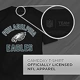 Team Fan Apparel NFL Adult Gameday T-Shirt - Cotton Blend - Tagless - Semi-Fitted - Unleash Your Team Spirit During Game Day (Philadelphia Eagles - Black, Medium)