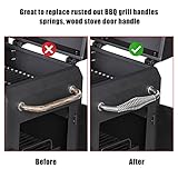 8PCS BBQ Spring Handle Stainless Steel Spring Handle Unrusted Replacement Spring Handles for Heavy Duty Cool Touch Stove, Barbecue Smoker, Grill, Stove, Pit Door Comfortable & Durable