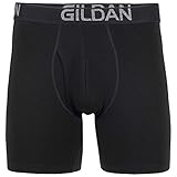 Gildan Men's Underwear Cotton Stretch Boxer Briefs, Multipack, Black Soot (5-Pack), Large