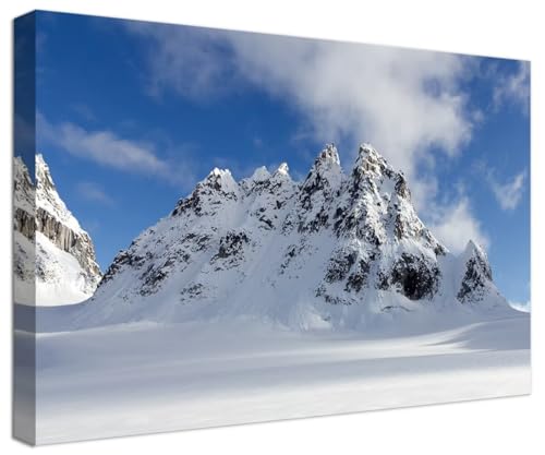 Trolls Rock Formation in the Alaska Mountain Range near Mount McKinley Landscape Wall Art for Living Room Bedroom Home Decorations Picture Framed Artwork Canvas Prints Ready to Hang(18''H x 24''W)