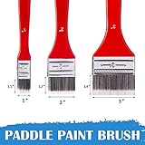 Falling in Art Flat Paddle Paint Brush Set with Long Handle, Large Scale Brush for Oil and Acrylic Paints(1 Inch,2Inch,3Inch)