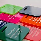 Custom Luggage Tags (3 or 6 Pack) - Personalized Unique Suitcase & Backpack Travel, Durable, Waterproof & Heavy Duty (Black)