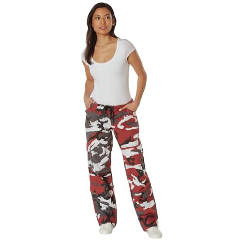 Rothco Womens Paratrooper Colored Camo Fatigues, Red Camo - XS