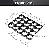 Fielect 20Pcs 4x5 Cell Spacer 21700 Lithium Battery Plastic Holder Bracket for DIY Battery Pack 21.7mm Hole Dia