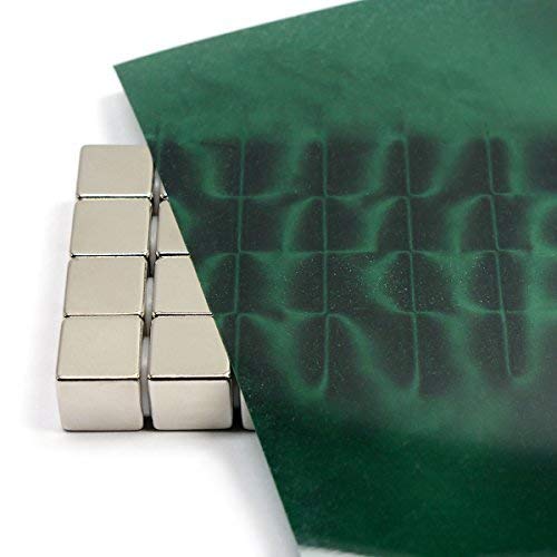 CMS MAGNETICS - 12x12 Green Magnetic Flux Viewing Film for Revealing Hidden Magnetic Field Patterns in Permanent Magnets for Science Projects, Research and STEM Education in Magnetism