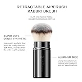 DUcare Retractable Airbrush Kabuki Brush for All Face Makeup & Foundation for Liquid, Cream and Powder Face Makeup With Aluminum Handle