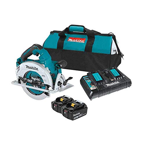 Makita XSH06PT-R 18V X2 (36V) LXT Brushless Lithium-Ion 7-1/4 in. Cordless Circular Saw Kit with 2 Batteries (5 Ah) (Renewed)