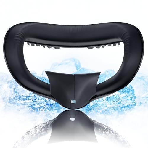 DESTEK Summer Choice Cooling Face Pad Compatible with Oculus Quest 2, Soft & Bouncy Face Cover Replacement, Dry Sweat-Wicking Comfort, with Secure Light-Blocking Nose Guard
