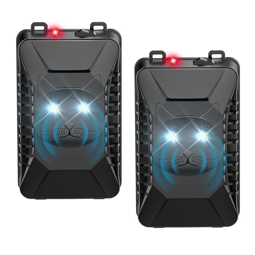 Ultrasonic Rodent Repellent, 2 Pack Plug-in Mouse Mice Pest Repeller for Car Engines with Battery Powered Under Hood, Strobe Light Keep Rats Out of Indoor, Outdoor, Garage, Hoom