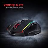 Redragon M686 Wireless Gaming Mouse, 16000 DPI Wired/Wireless Gamer Mouse with Professional Sensor, 45-Hour Reliable Power Capacity, Customizable Macro and RGB Backlight for PC/Mac/Laptop