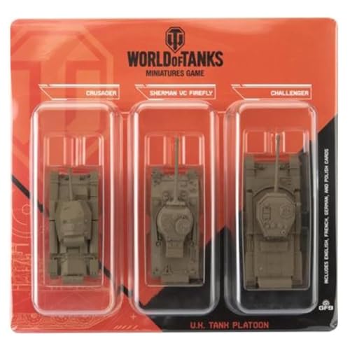 World of Tanks: U.K. Tank Platoon 2 (Crusader, Sherman VC Firefly, Challenger) - WOT Miniatures Game, Tabletop Gaming, War & Military, RPG, WOT69