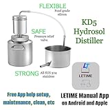 LETIME Hydrosol Maker, Steam Distillation Equipment for Making Hydrosol and Essential Oil, KD5 Stainless Steel Hydrosol Distiller, Plug and Play Distillation Kit, Portable Hydrosol Machine