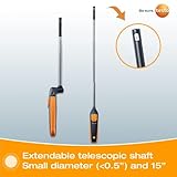 testo 405i – Anemometer handheld for air velocity, in-duct airflow, and temperature – CFM meter with Bluetooth and App operation