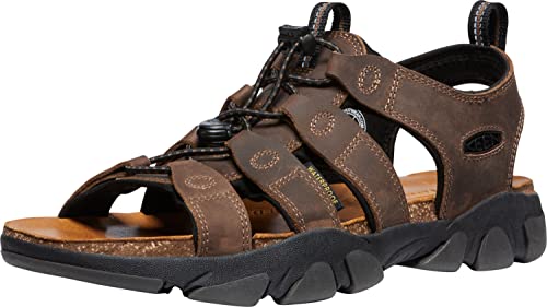 KEEN Men's Daytona 2 Open Toe Comfortable Casual Outdoor Sandals, Bison/Black, 9.5