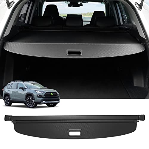 Powerty Cargo Cover for 2019-2024 2025 Toyota RAV4 Accessories Trunk Cover Retractable Trunk Shielding Shade Cargo Luggage Cover No Gap