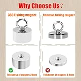 RIHEGIANT 360 Strong Magnet 1000lb Pull Force Fishing Magnet | Neodymium Powerful for Fish and Magnetic Recovery Salvage | Man's Choice (360magnet - 1 Piece)