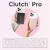 Clutch - Pro USB-C Portable Charger - Compatible with iPhone 15, 16 & Android Devices - Power Bank Magnetic Battery - TSA Travel Approved - USB Rechargeable - Built-in Cable - 5000 mAh - 3.7oz - Pink