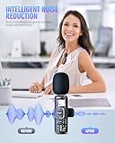 PQRQP 3 in 1 Wireless Lavalier Microphones for iPhone, iPad, Android, Camera, USB-C Microphone, 7-Hour Battery, Mini Microphone with Noise Reduction for Video Recording, Vlog, YouTube, TikTok