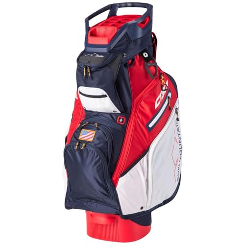 Sun Mountain C-130 Cart Bag Golf Navy/White/Red USA 2020 New, 14-Way Divided