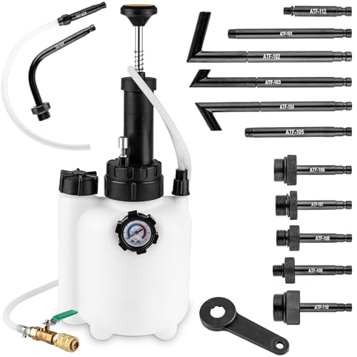 BetyBedy 3L Transmission Fluid Pump Kit, Fluid Transfer Pump with 13PCS ATF Adapters, Manual Transmission Oil Pump for Automotive Oil Filling System, Manual ATF Fluid Transfer Pump for Oil