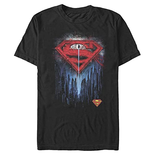 Warner Brothers Superman Supreme Guardian Men's Tops Short Sleeve Tee Shirt Black