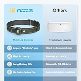 GPS Tracker for Dogs, 2 in 1 Pet Tracking Smart Collar (Only iOS), No Monthly Fee GPS Tracker Dog Collar, Real-time Location Comfortable PU Tracker Tag for Small, Medium Large Dogs(Locator Included)