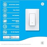 Cync GE Smart Light Switch, Paddle Style, No Neutral Wire Required, Bluetooth and 2.4 GHz WiFi 3-Wire Switch, Works with Amazon Alexa and Google Home, White (1 Pack)