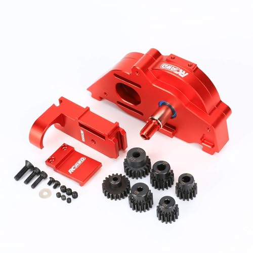 RCAWD 57T 40Cr Steel Spur Gear Transmission Gearbox & Pinion Gears Set & Center Motor Mount for Typhon Senton Big Rock Granite Vorteks Infraction Vendetta 3s &Mega, Kraton Outcast 4S Upgrade for ARRMA