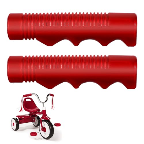 Handlebar Grips Compatible with Radio Flyer Tricycle, 3/4 Inch Bicycle Grip, Kids Non-Slip-Bicycle Handlebar Grips, 1 Pair Red Tricycle HandlebarGrips